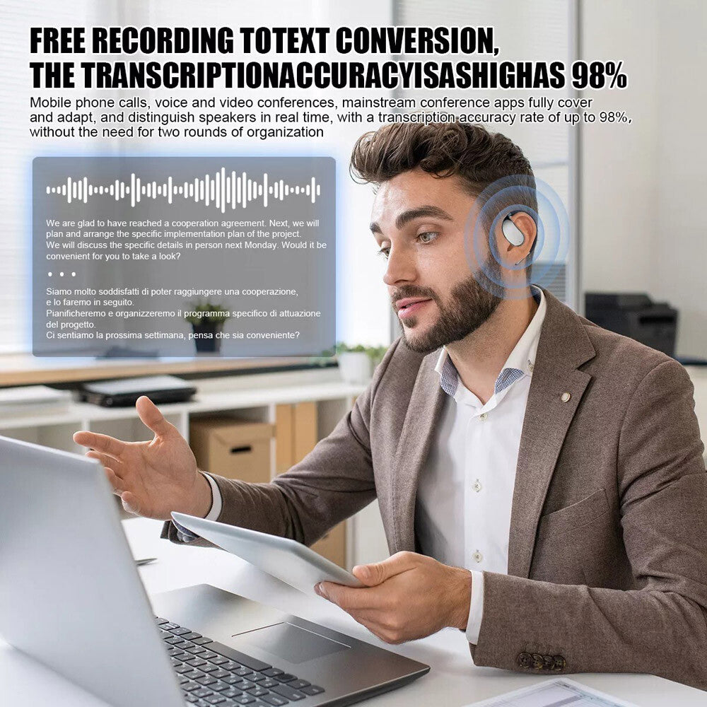 3-In-1 Smart Voice Translation Earbuds 150+ Languages Real Time Translator US