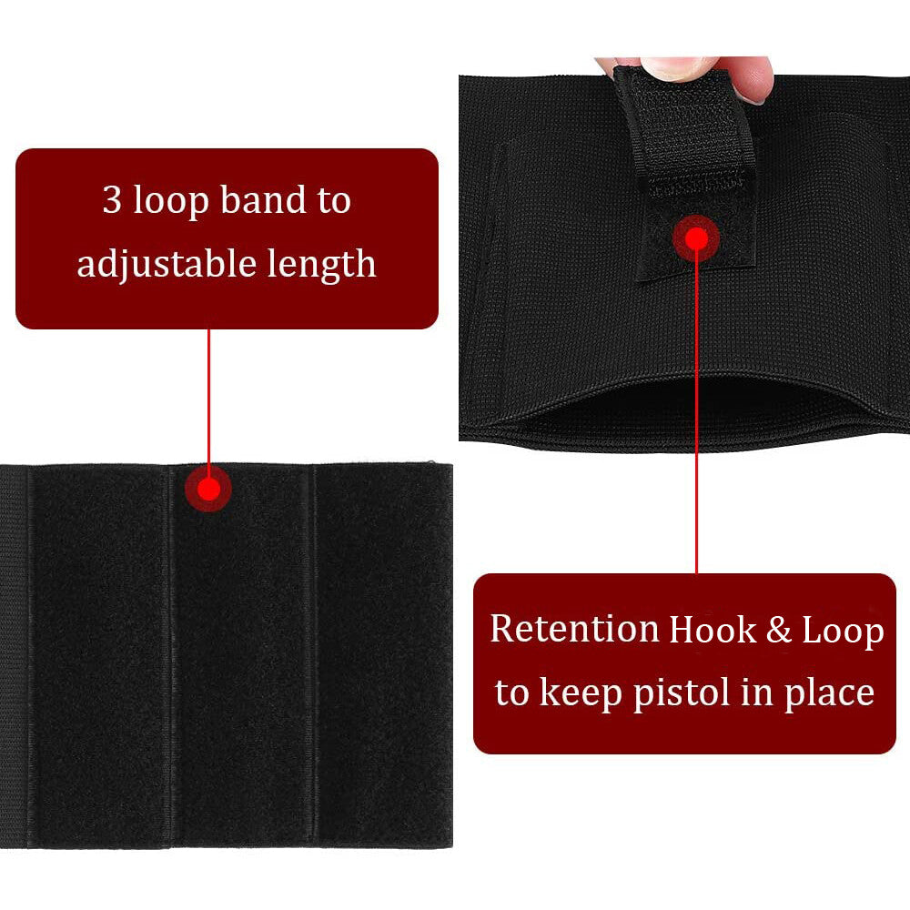 Tactical Ankle Holster Left Right Hand Concealed Carry with 2 Magazine Pouch US