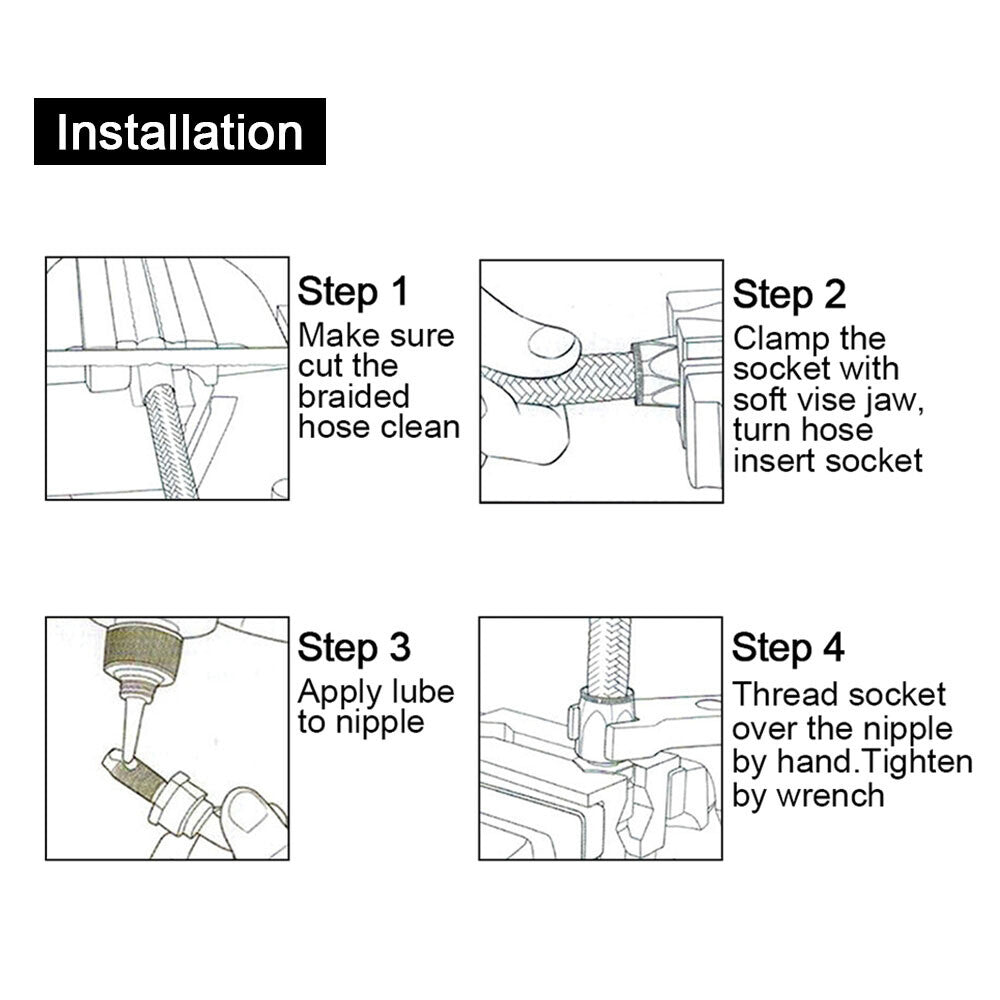2PCS 6AN 8AN 10AN Swivel Oil/Fuel/Air/G