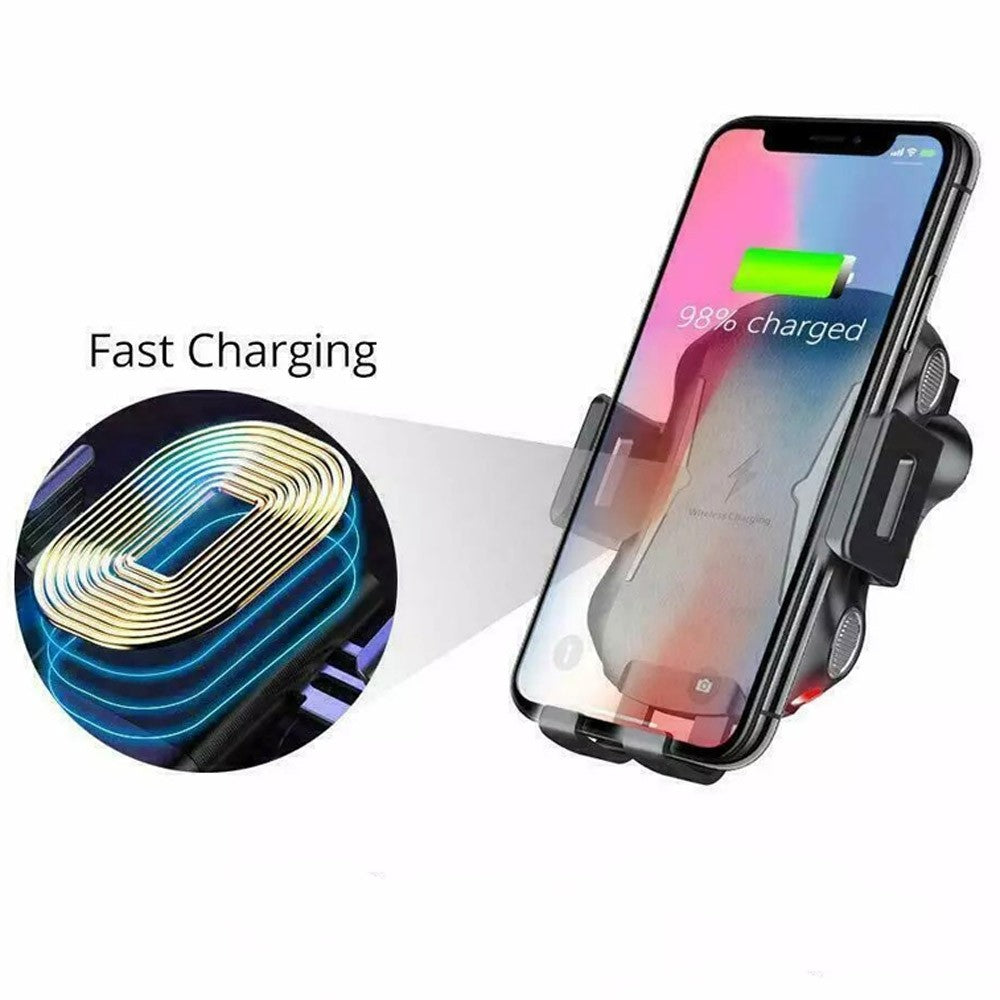 30W Wireless Charger Fast Charging Automatic Clamping Car Mount Phone Holder US