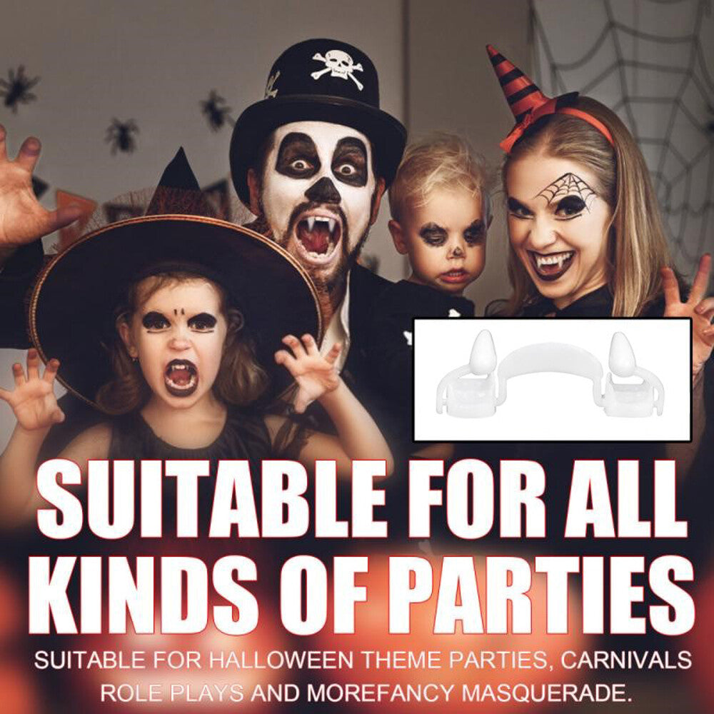 Halloween Retractable Vampire Teeth Dentures Zombie Teeth Fangs Cosplay Horrific