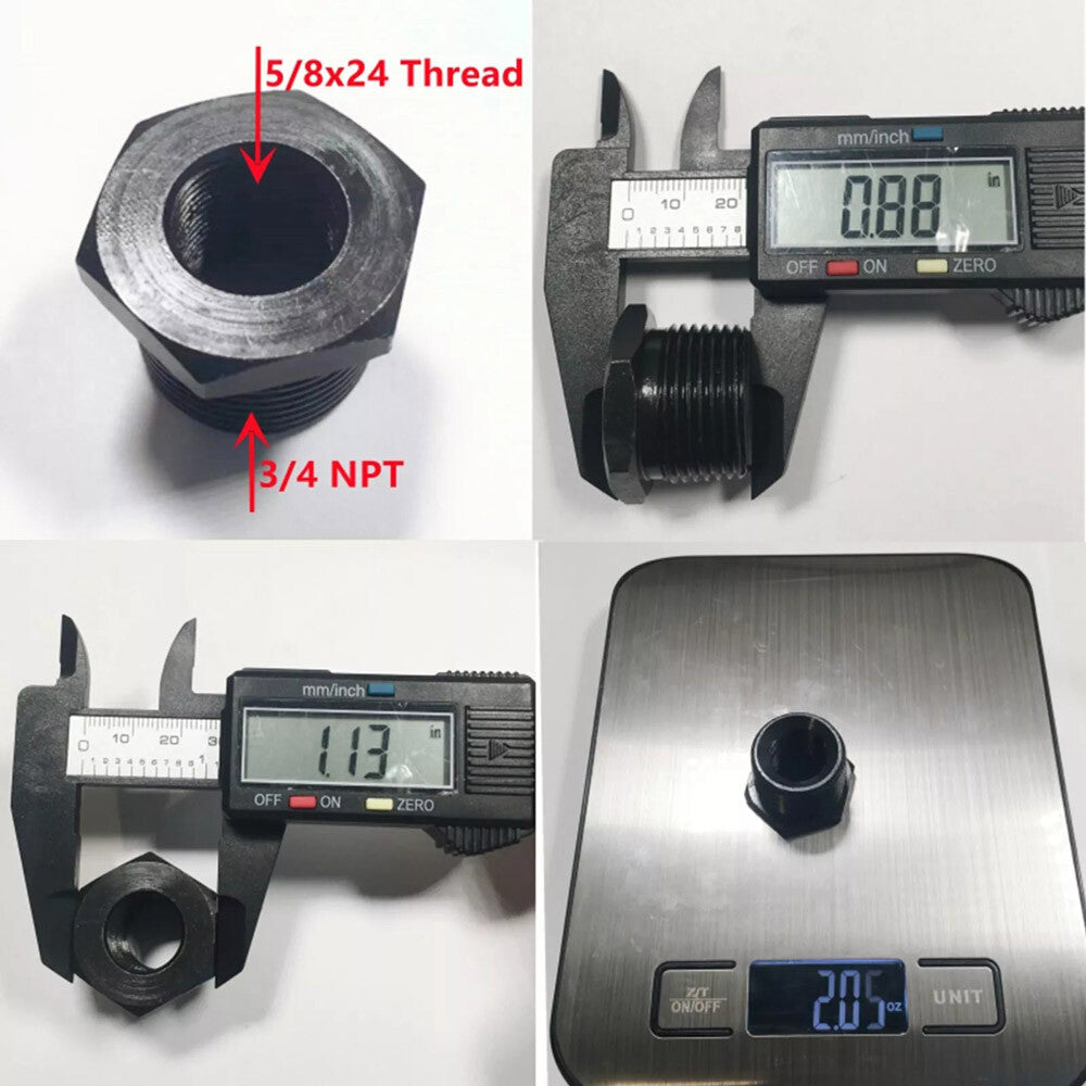 3 Pack Steel Thread Adapter Convert 5/8X24 to 3/4X16.13/16X1