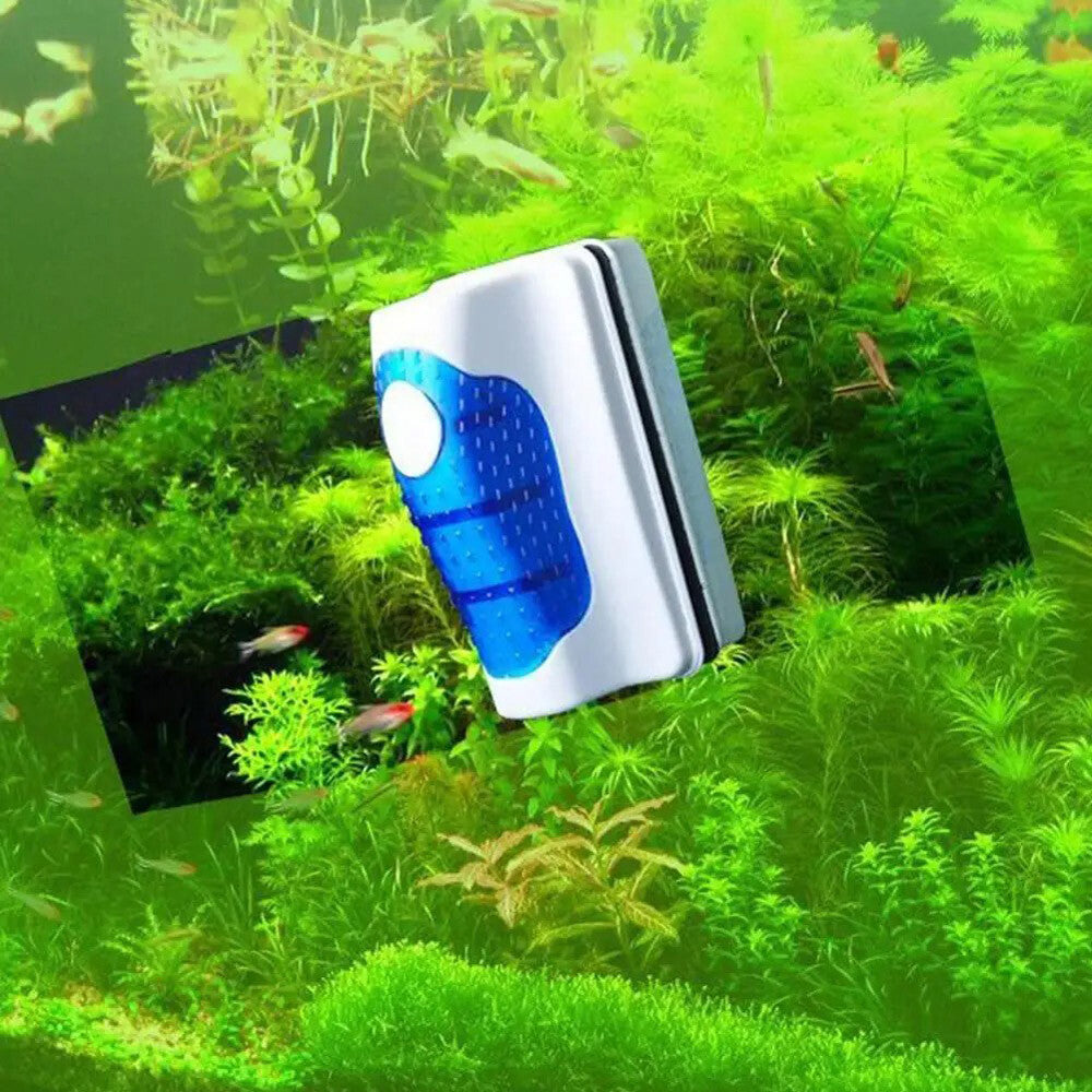 Aquarium Fish Tank Floating Magnetic Glass Cleaner Algae Brush Scrubber Tool US