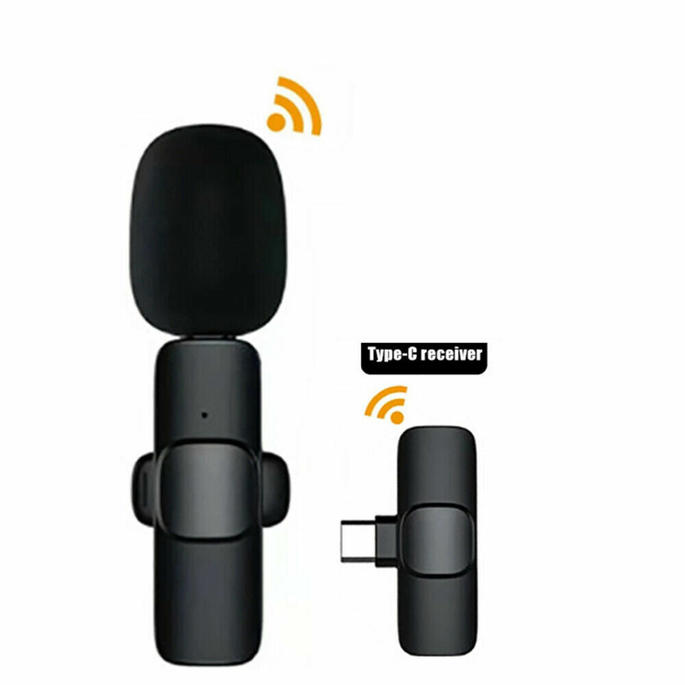 Lavalier Microphone Wireless Audio Video Recording Mini Mic for Android Iphone