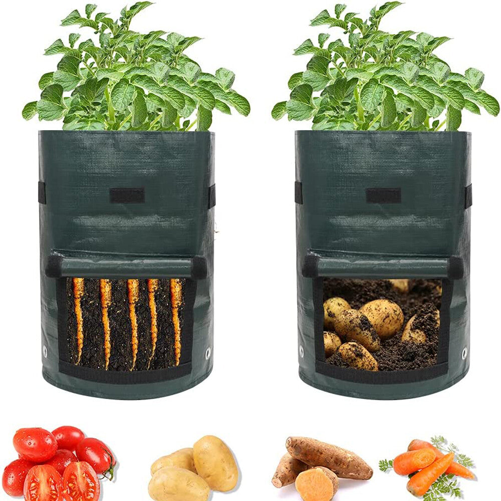 3-Pack Potato Grow Bags Garden Waterproof Reusable Vegetable Plant Pots Fruits