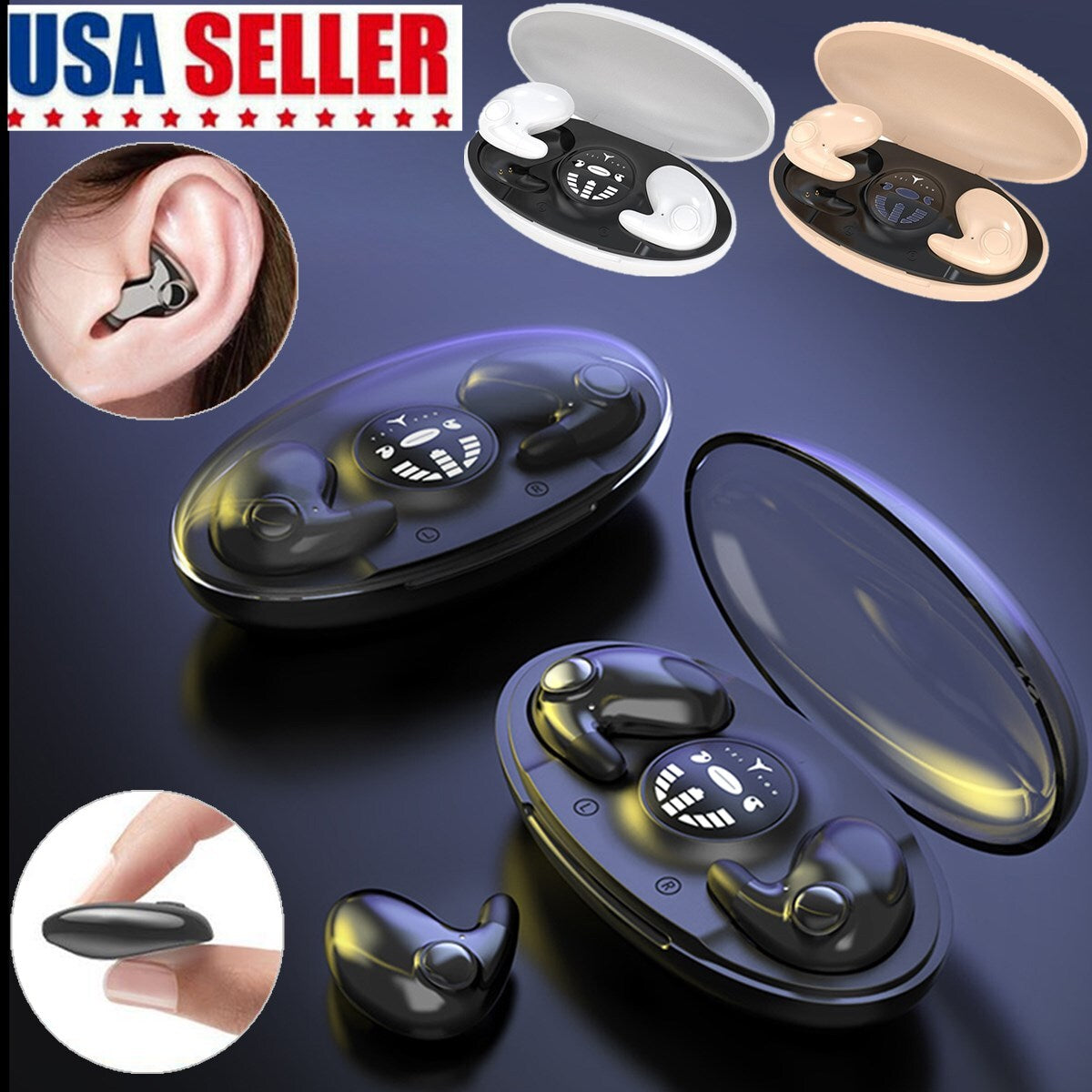 2023 Bluetooth Earbud Headset TWS 5.3 Wireless Earphone Invisible for All Phone