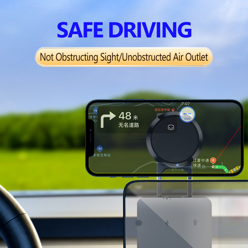 360° Rotation Magnetic Phone Holder Foldable Car Mount Stand Dashboard Universal