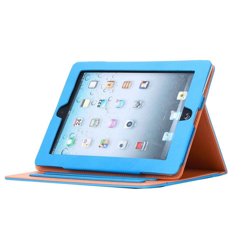 New Luxury Classic Soft Leather Smart Auto Sleep Wake Stand Case for Apple Ipad