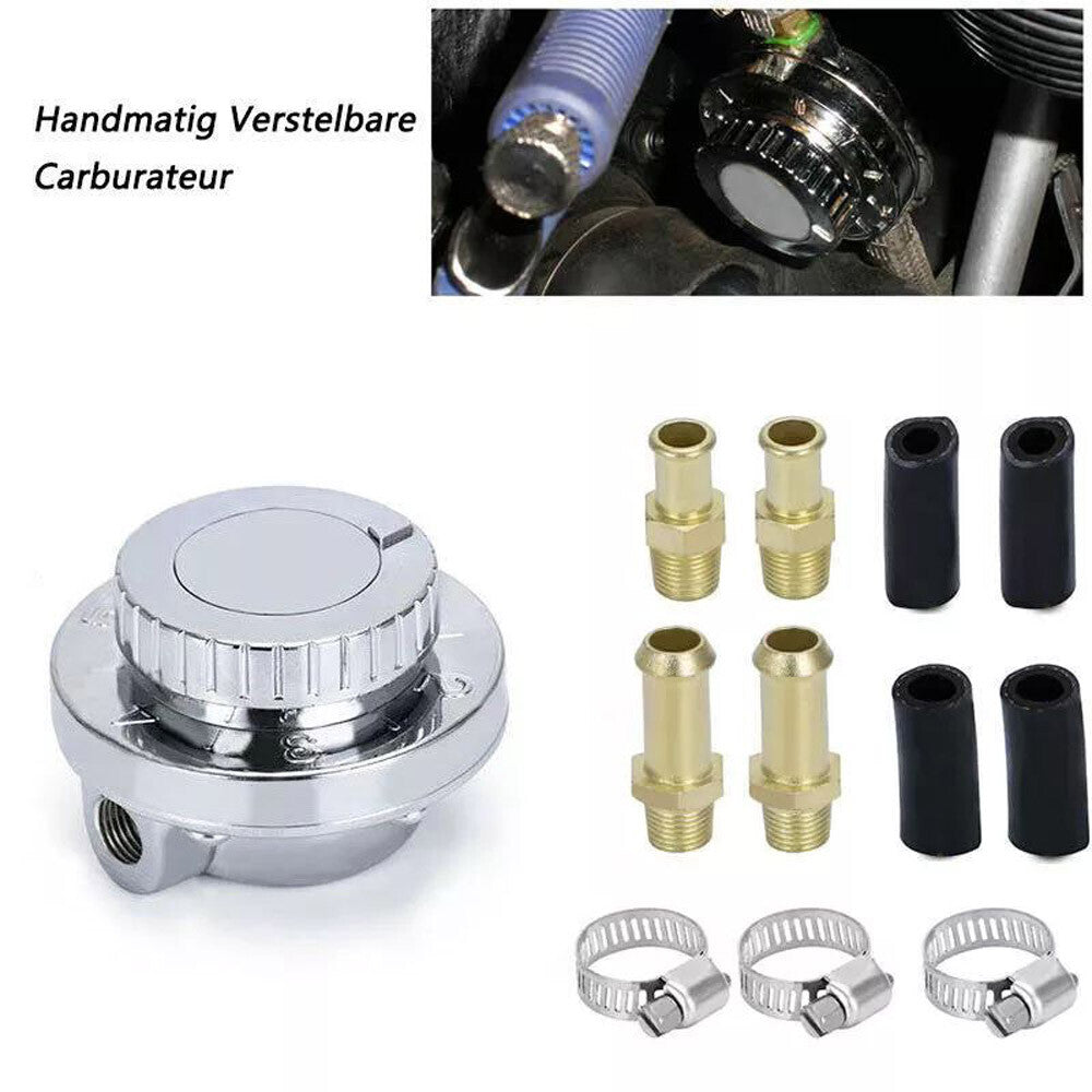 1-6 PSI Pressure Regulator Universal Adjustable Fuel Kit for Carburetor Engine