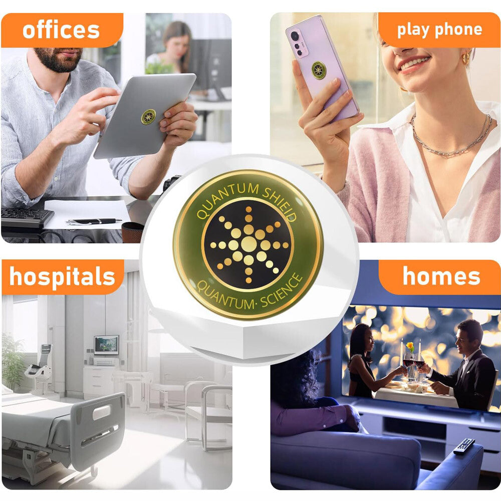 12PCS Radiation Protection Sticker Smartphone Tablet Laptop 5G Wi-Fi EF RF EMF