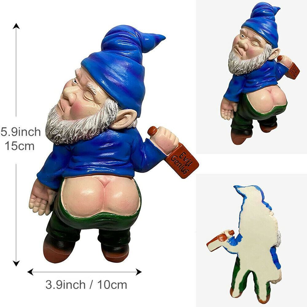 Drunk Dwarf Garden Gnome Decoration Drunken Ornament Decor Yard Patio Lawn US