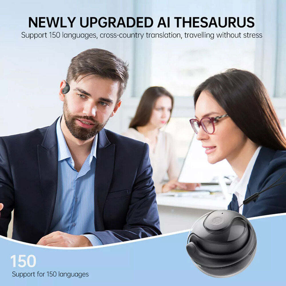 Translator Earbuds 150 Languages Real Time Translation Bluetooth 5.4 Headset US