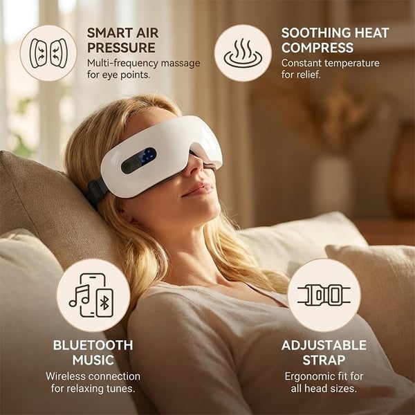 Quadra's Heated Eye Massager With Music